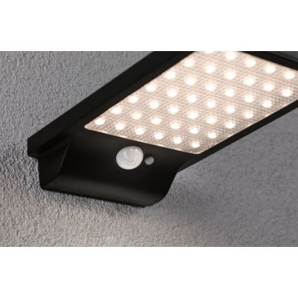 Paulmann 95393 - LED/4W IP44 Настінний світильник на сонячній батареї з регулюванням яскравості та датчиком SOLVEIG 3,7V