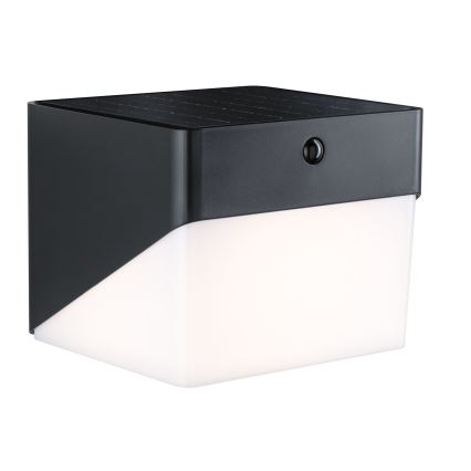 Paulmann 95746 - LED/2,3W IP44 Солнечный настенный светильник с датчиком EILEEN 3,7/230V 4000 mAh чёрный