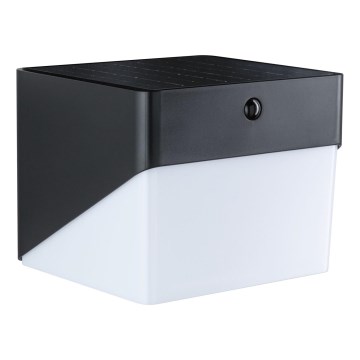 Paulmann 95746 - LED/2,3W IP44 Солнечный настенный светильник с датчиком EILEEN 3,7/230V 4000 mAh чёрный