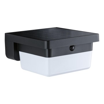 Paulmann 95748 - LED/2,3W IP44 Солнечный настенный светильник с датчиком ISLEEN 3,7/230V 4000 mAh чёрный