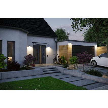 Paulmann 95748 - LED/2,3W IP44 Солнечный настенный светильник с датчиком ISLEEN 3,7/230V 4000 mAh чёрный