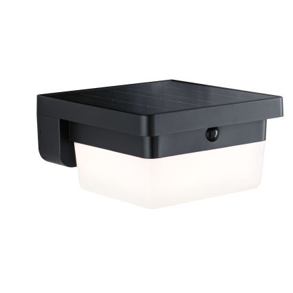 Paulmann 95748 - LED/2,3W IP44 Солнечный настенный светильник с датчиком ISLEEN 3,7/230V 4000 mAh чёрный
