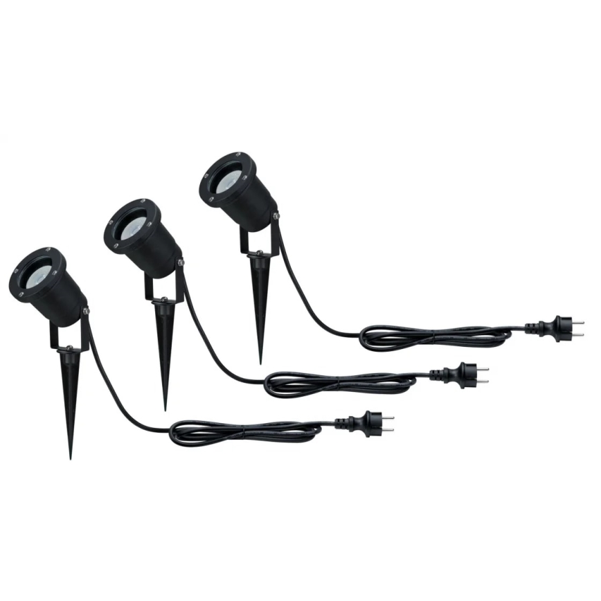 Paulmann 98897 - НАБІР 3xLED GU10/3,5W IP65 Вулична лампа 230V