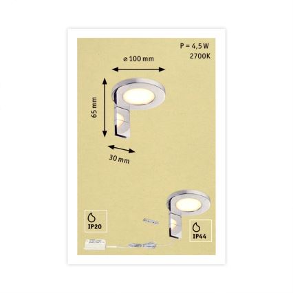 Paulmann 99086 - LED/3,2W Подсветка для зеркала RING 230V