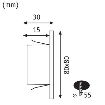 Paulmann 99495 - LED/1,2W Сходовий світильник EDGE 230V