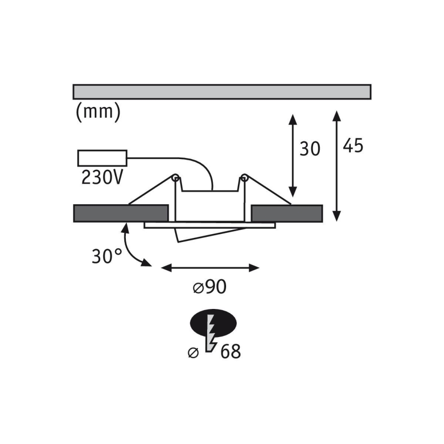Paulmann 99933 - НАБОР 3x LED/5,2W IP65 Встроенный светильник для ванной комнаты с регулированием яркости 230V