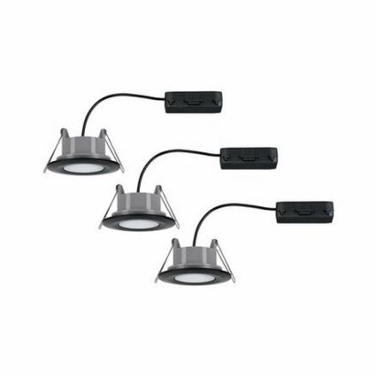 Paulmann 99991 - НАБОР 3xLED/6W IP65 Встроенный светильник для ванной комнаты CALLA 230V