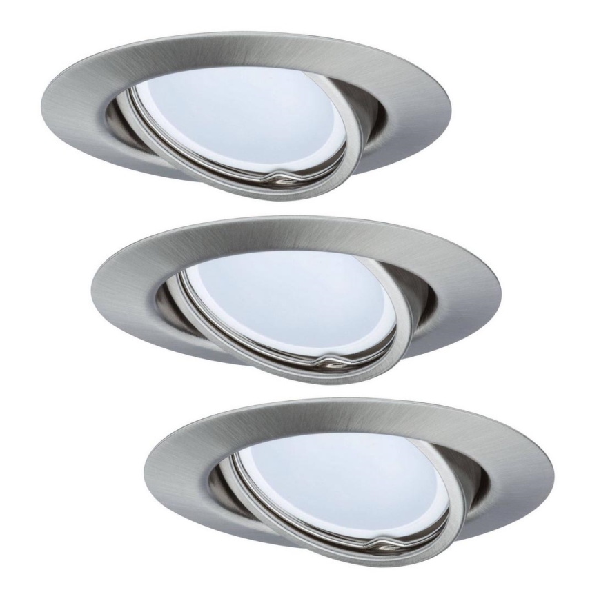 Paulmann - TIP 3974 - Набор 3x встраиваемых светильника COIN 230V LED/4,9W