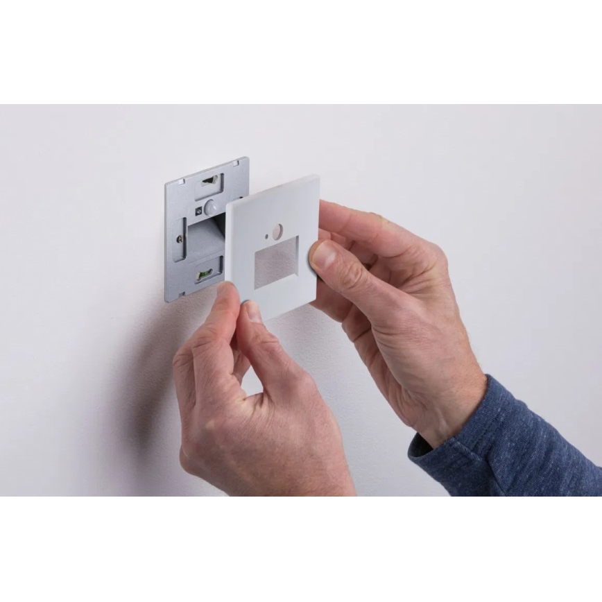 Paulmann  93133 - LED/1,2W Сходовий світильник з датчиком EDGE 230V білий