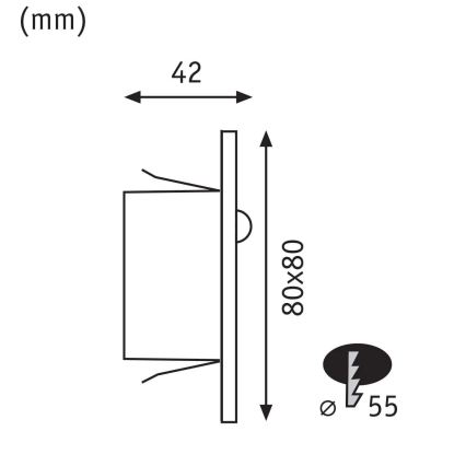 Paulmann  93133 - LED/1,2W Сходовий світильник з датчиком EDGE 230V білий