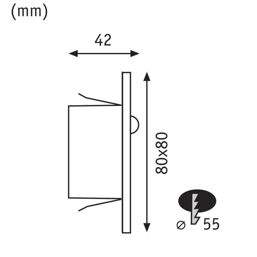 Paulmann  93133 - LED/1,2W Сходовий світильник з датчиком EDGE 230V білий