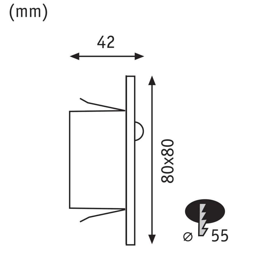 Paulmann  93134 - LED/1,2W Лестничный светильник с датчиком EDGE 230V матовый хром