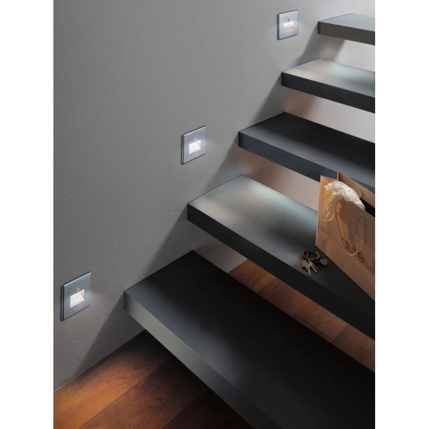 Paulmann  93134 - LED/1,2W Сходовий світильник з датчиком EDGE 230V матовий хром