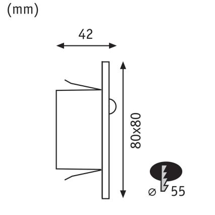 Paulmann  93134 - LED/1,2W Сходовий світильник з датчиком EDGE 230V матовий хром