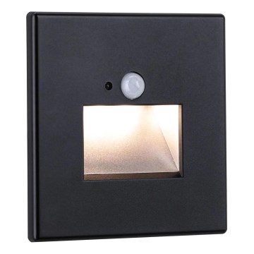 Paulmann  93135 - LED/1,2W Сходовий світильник з датчиком EDGE 230V чорний