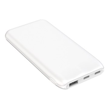Павербанк 10000 мАг 10 Вт Power Delivery 2xUSB-C + 1xUSB-A білий