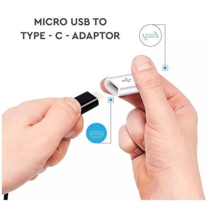 Переходник Micro USB - Type C белый
