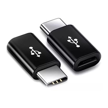 Переходник Micro USB - Type C черный