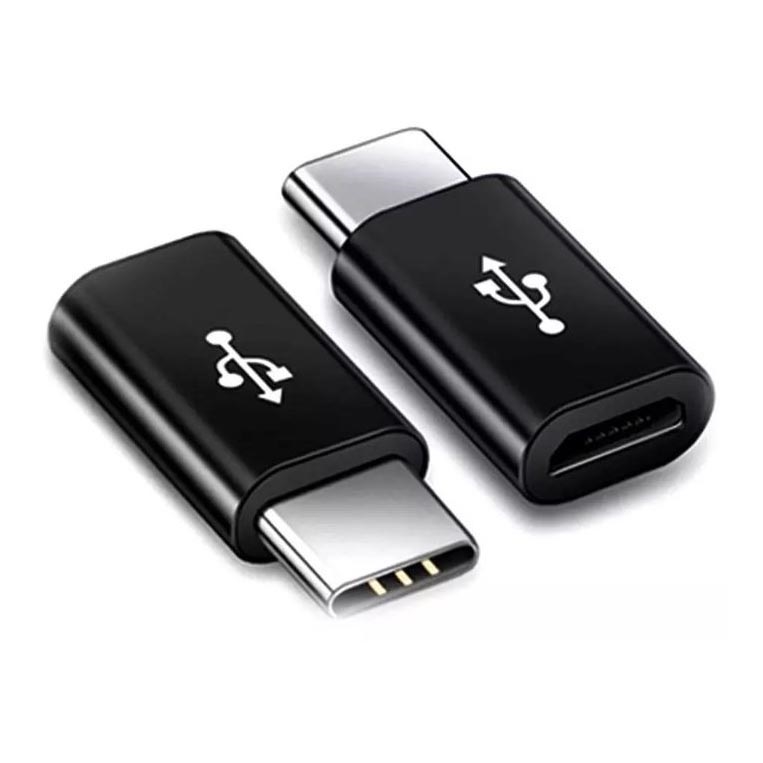 Переходник Micro USB - Type C черный