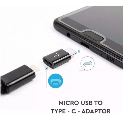 Переходник Micro USB - Type C черный