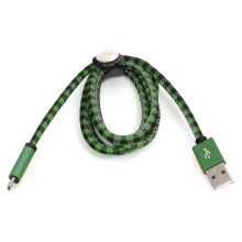Переходной USB-кабель USB A / Micro USB 1м зеленый