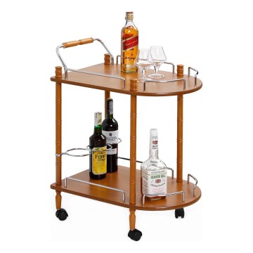 Передвижной барный стол BAR 75x60 см коричневый