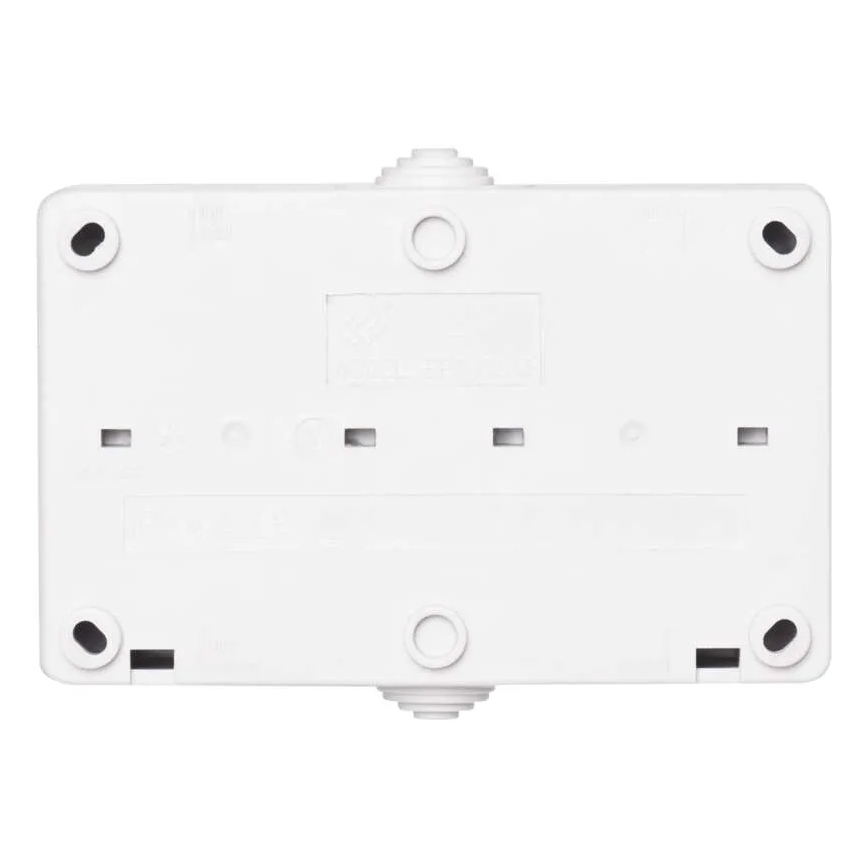 Перемикач будинковий змінного струму № 6 з розеткою 250В/16А IP44 білий