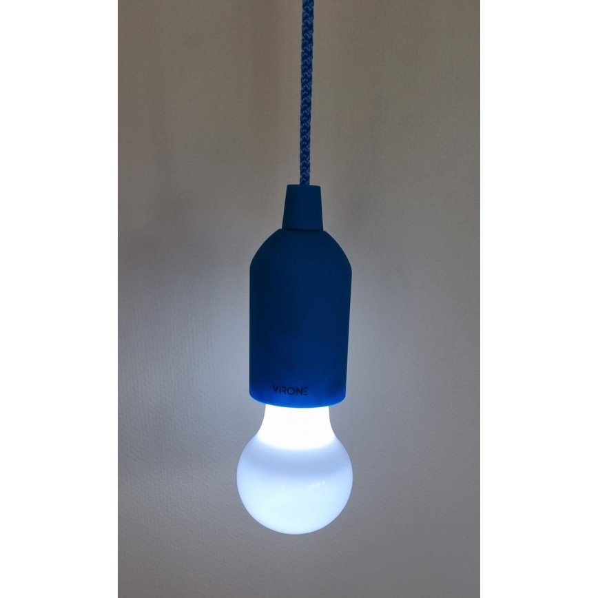 Переносна LED лампа LED/1W/3xAAA синій