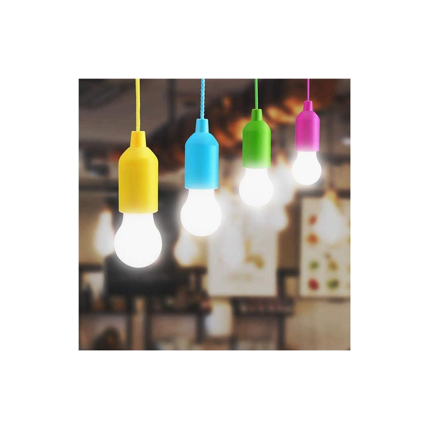 Переносна LED лампа LED/1W/3xAAA зелений