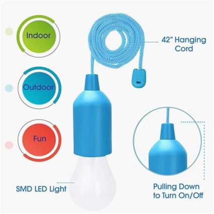 Переносна LED лампа LED/1W/3xAAA зелений