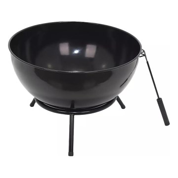 Переносне вогнище для дров 57x30 см чорне