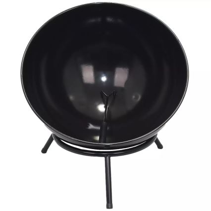 Переносне вогнище для дров 57x30 см, чорне
