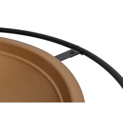 Переносний гриль на дрова з решіткою чорний/мідний