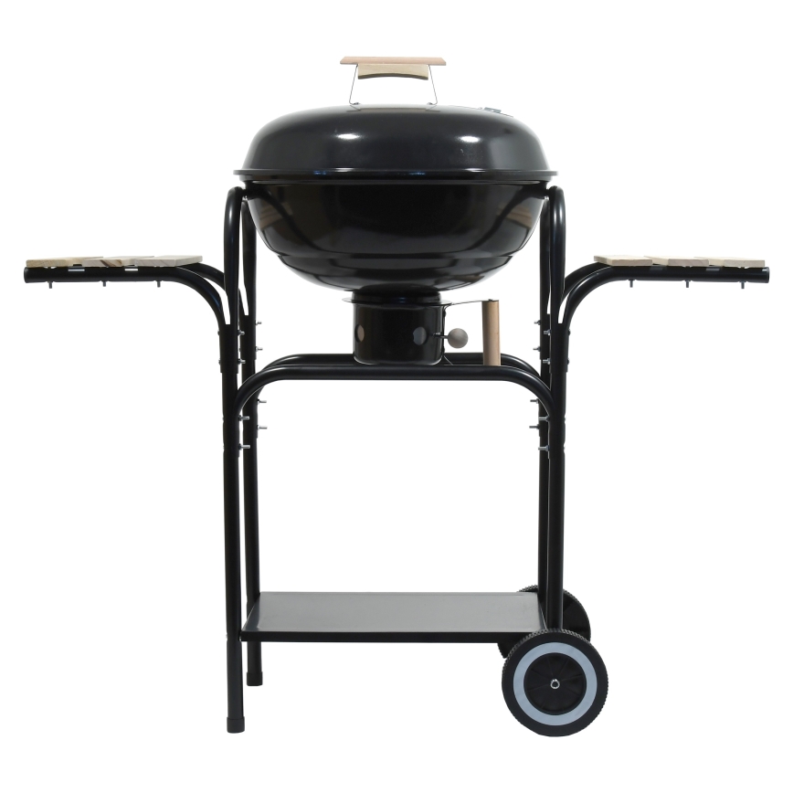 Переносний гриль на вугілля чорний/дерево