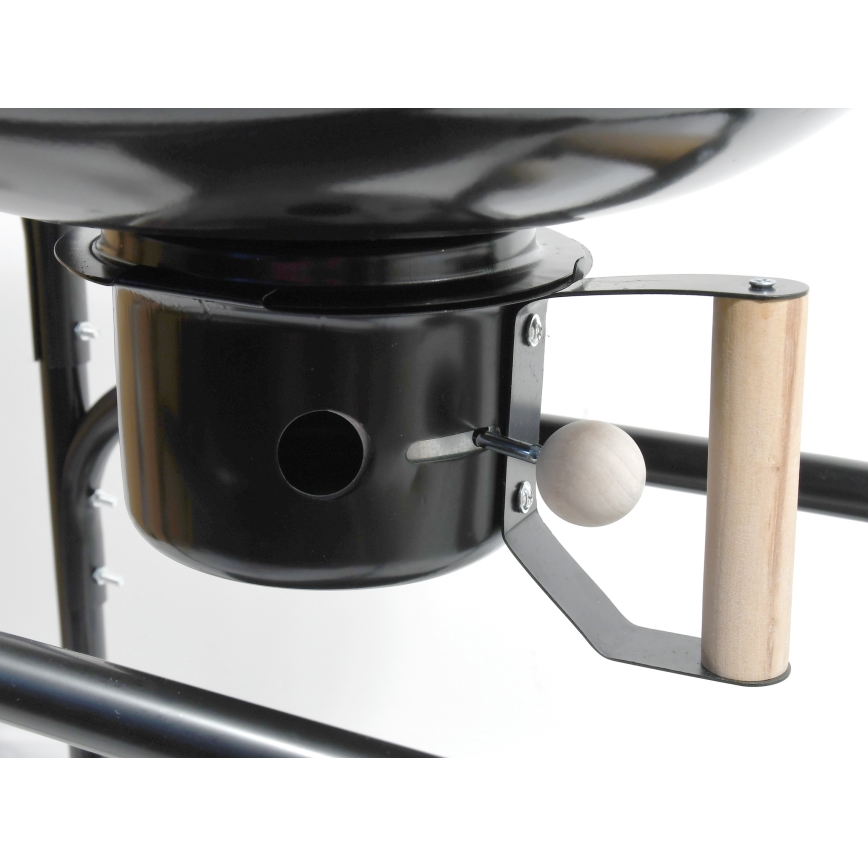 Переносний гриль на вугілля чорний/дерево