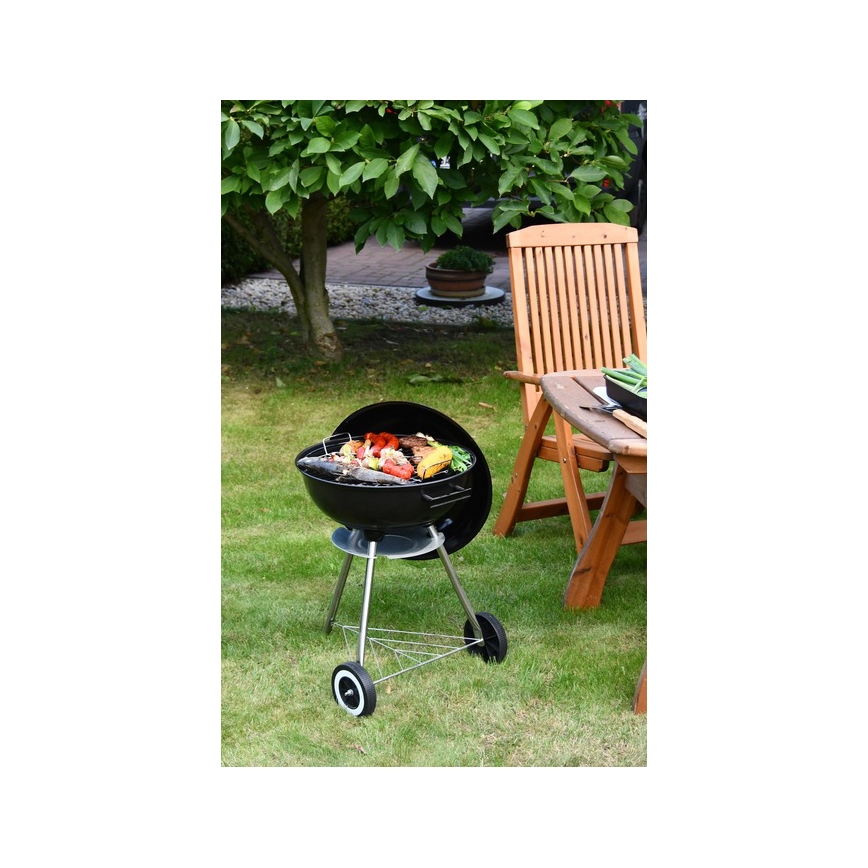 Переносний гриль на вугілля чорний