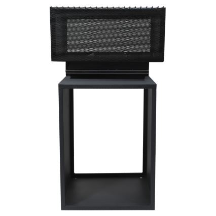 Переносний гриль-вогнище на дровах з решіткою чорний