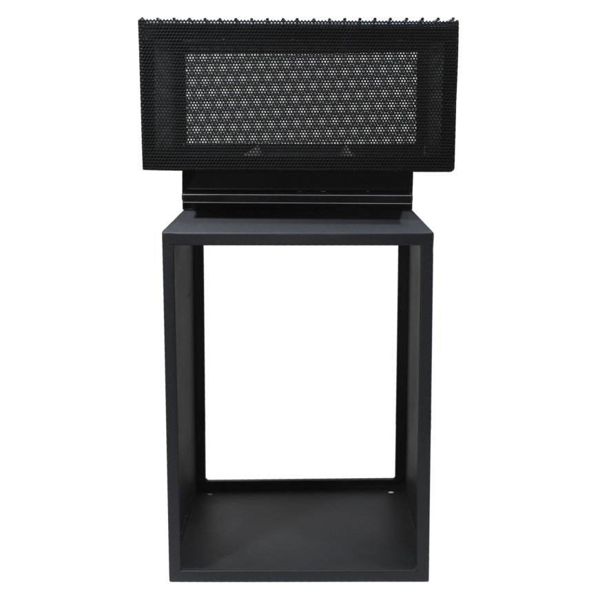 Переносний гриль-вогнище на дровах з решіткою чорний