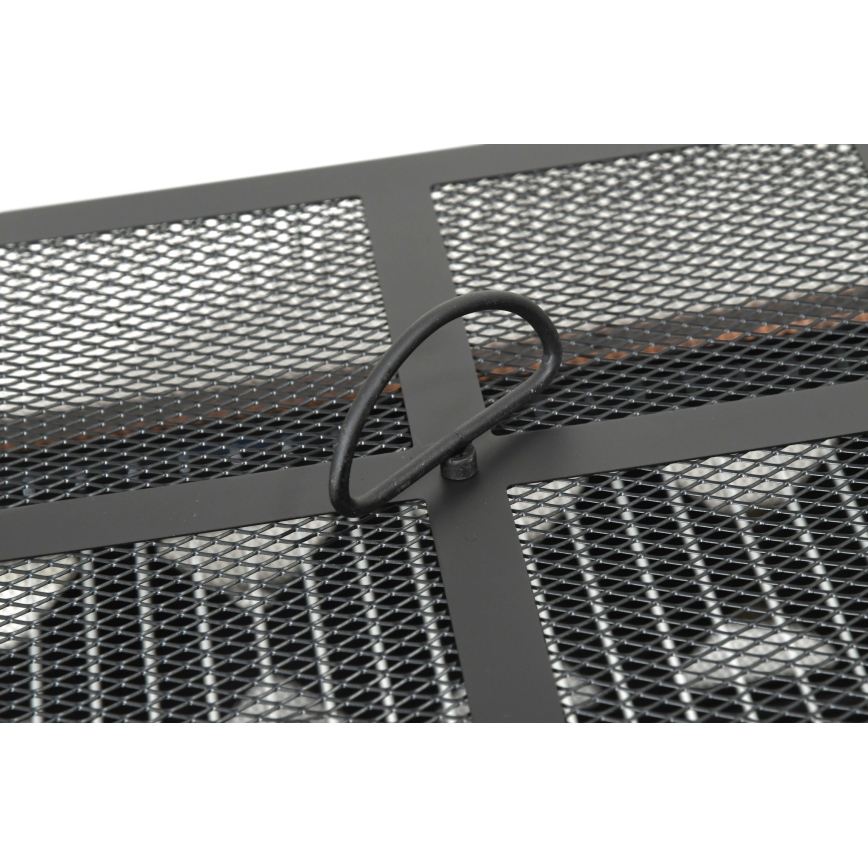 Переносний гриль-вогнище на дровах з решіткою чорний/патина