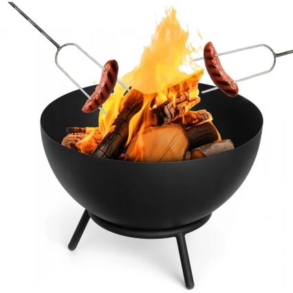Переносное кострище для дров 57x30 см — чёрное