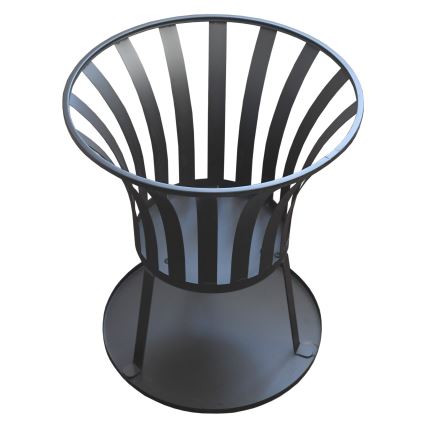 Переносной гриль на дровах с решеткой черный