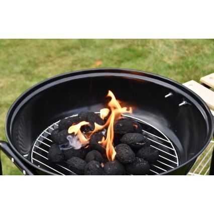 Переносной гриль на углях черный/дерево
