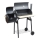 Переносной гриль на углях с коптильней черный/дерево