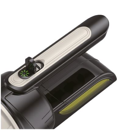 Перезаряджуваний LED-ліхтар 2xLED/3W/5V 210 lm 1200 mAh чорний