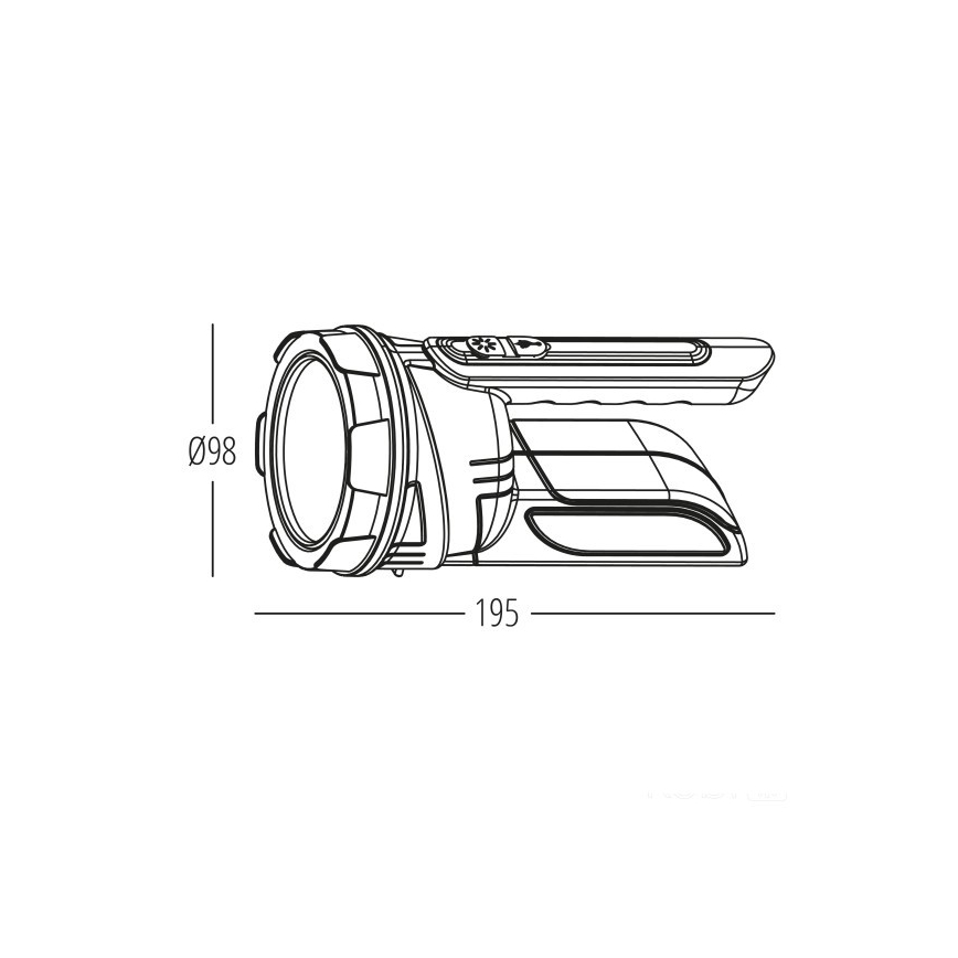 Перезаряджуваний LED-ліхтар 2xLED/3W/5V 210 lm 1200 mAh чорний