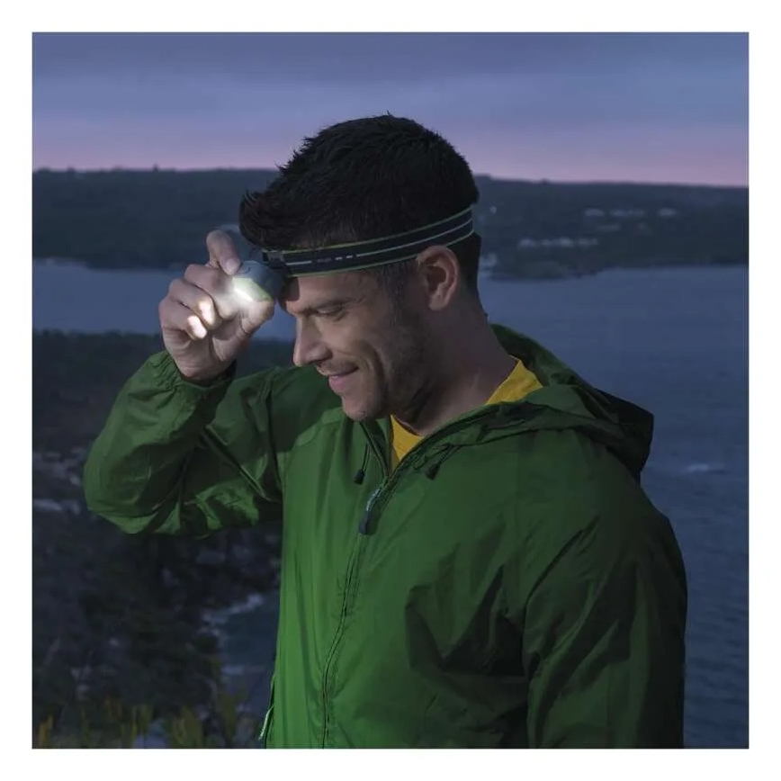 Перезаряджуваний налобний світлодіодний ліхтар LED/USB 1600 mAh IPX6