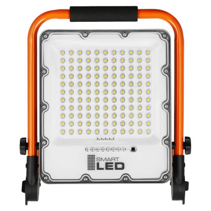 Перезаряжаемый LED‑прожектор со штативом, 50 Вт, 3,2 В, 4500 К, аккумулятор 5000 мА·ч, IP65, оранжевый