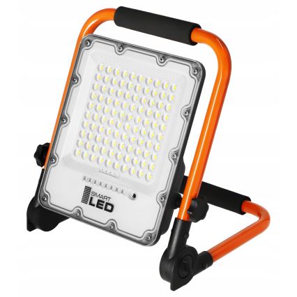 Перезаряжаемый LED‑прожектор со штативом, 50 Вт, 3,2 В, 4500 К, аккумулятор 5000 мА·ч, IP65, оранжевый