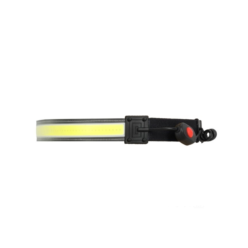 Перезаряжаемый налобный фонарь 2xLED/5V 180 lm 900 mAh чёрный