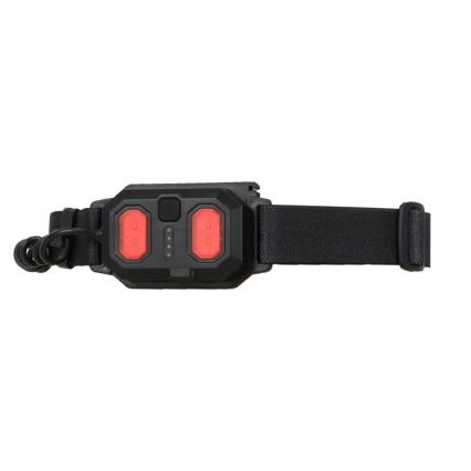 Перезаряжаемый налобный фонарь 2xLED/5V 180 lm 900 mAh чёрный